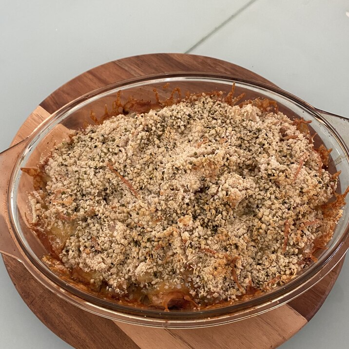 フィッシュカレーでドリア